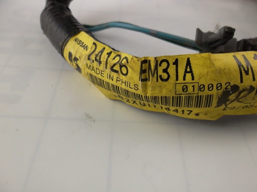 2007-2012 Nissan Versa Rear Door Wire Harness Passenger Htbk 24126 EM31A