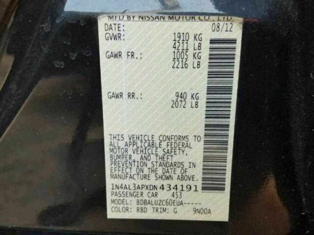 2013-2015 Nissan Altima Trip Reset Light Dimmer Switch 25273-3TA0A