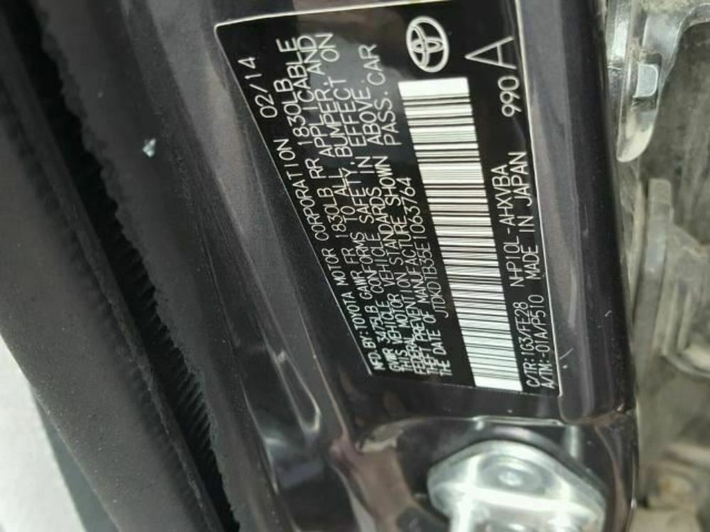 2012-2018 Toyota Prius Window Regulator Rear Passenger 69803-52120