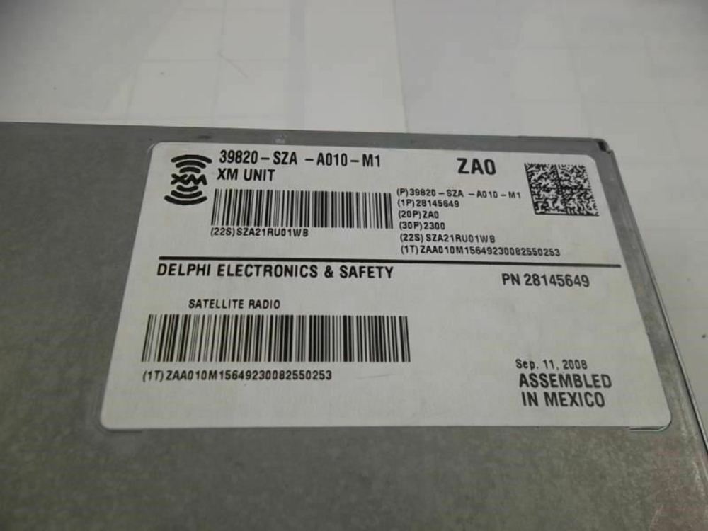 2009-2011 Honda Pilot Satellite Receiver Xm 39820-SZA-A01