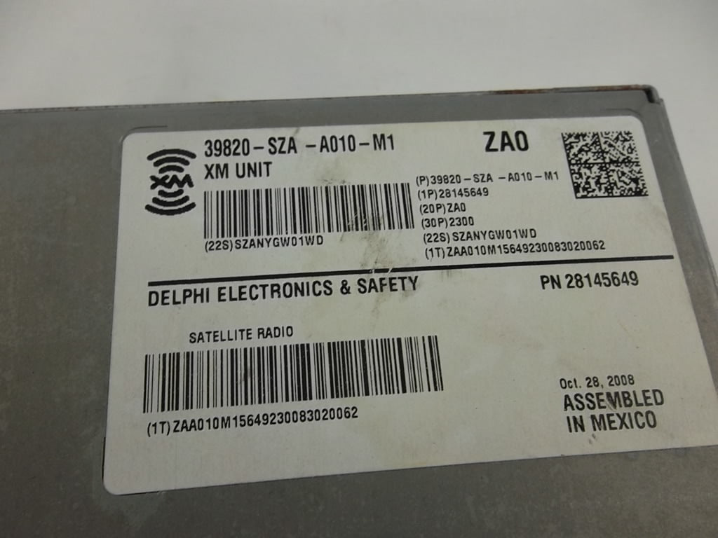 2009-2011 Honda Pilot Satellite Receiver Xm 39820-SZA-A01