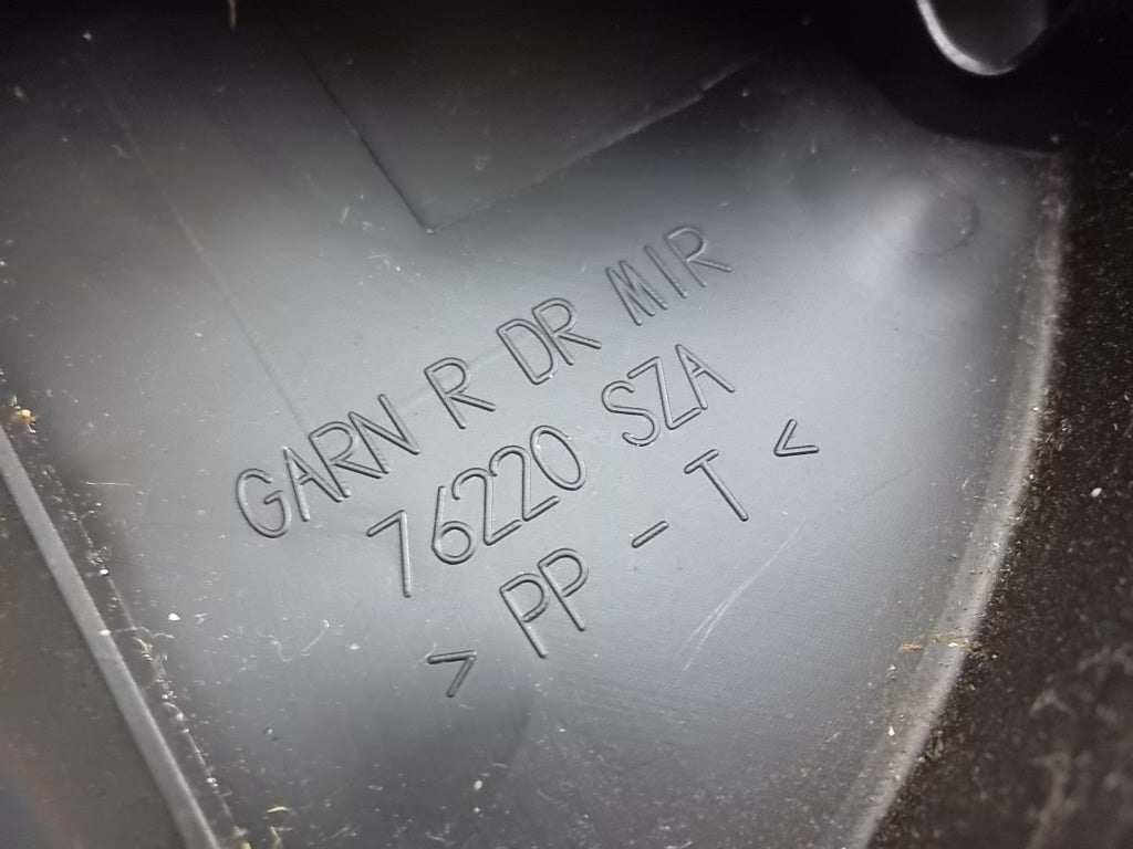 2009-2015 Honda Pilot Mirror Garnish Trim Passenger 76220-SZA-A00