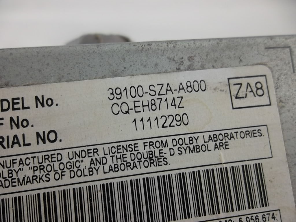 2009-2011 Honda Pilot Radio DVD Nav Unit 39100-SZA-A80