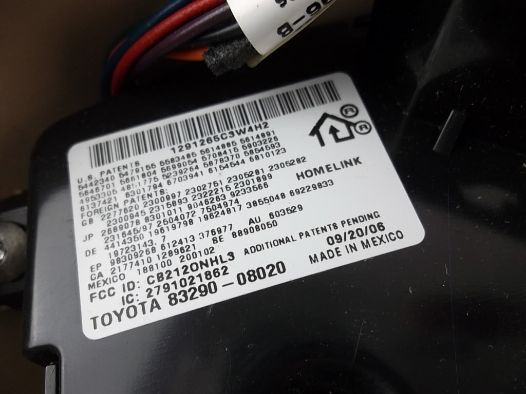 2005-2007 Toyota Sienna Overhead Console  63650-08230