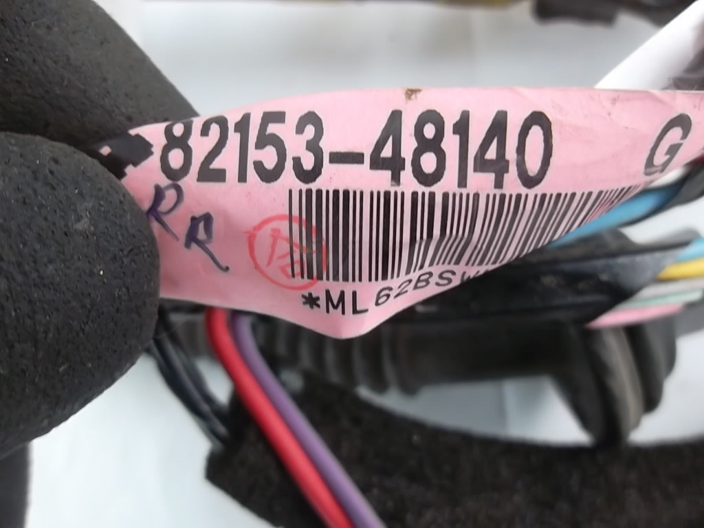 2008-2013 Toyota Highlander Rear Door Wire Harness Passenger 82153-48140