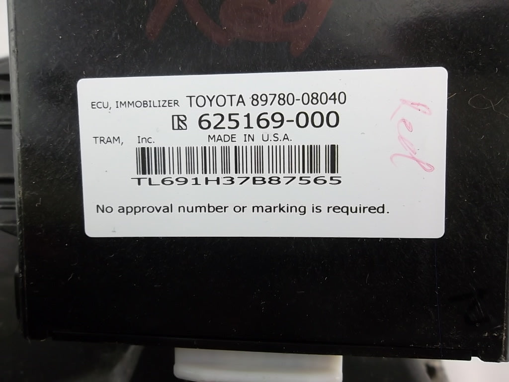 2012-2014 Toyota Sienna ECU Engine Computer W/Immobilizer & Key 89661-08371