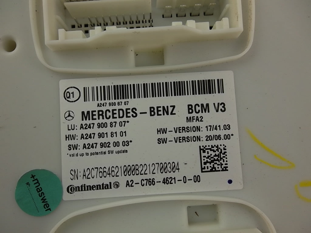 2020-2023 Mercedes Benz GLB250 Signal Acquisition Control Module SAM 247 900 87 07