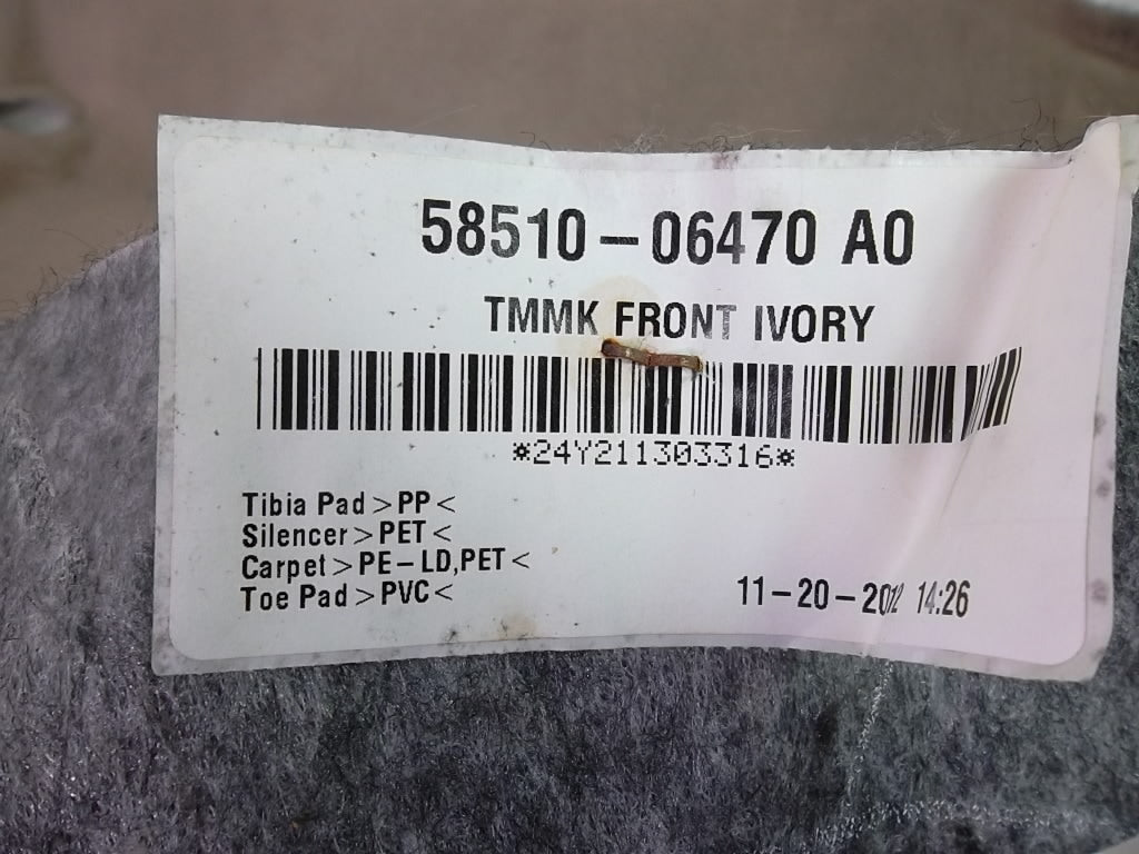 2012-2015 Toyota Camry Front Floor Carpet Passenger 58510-06470