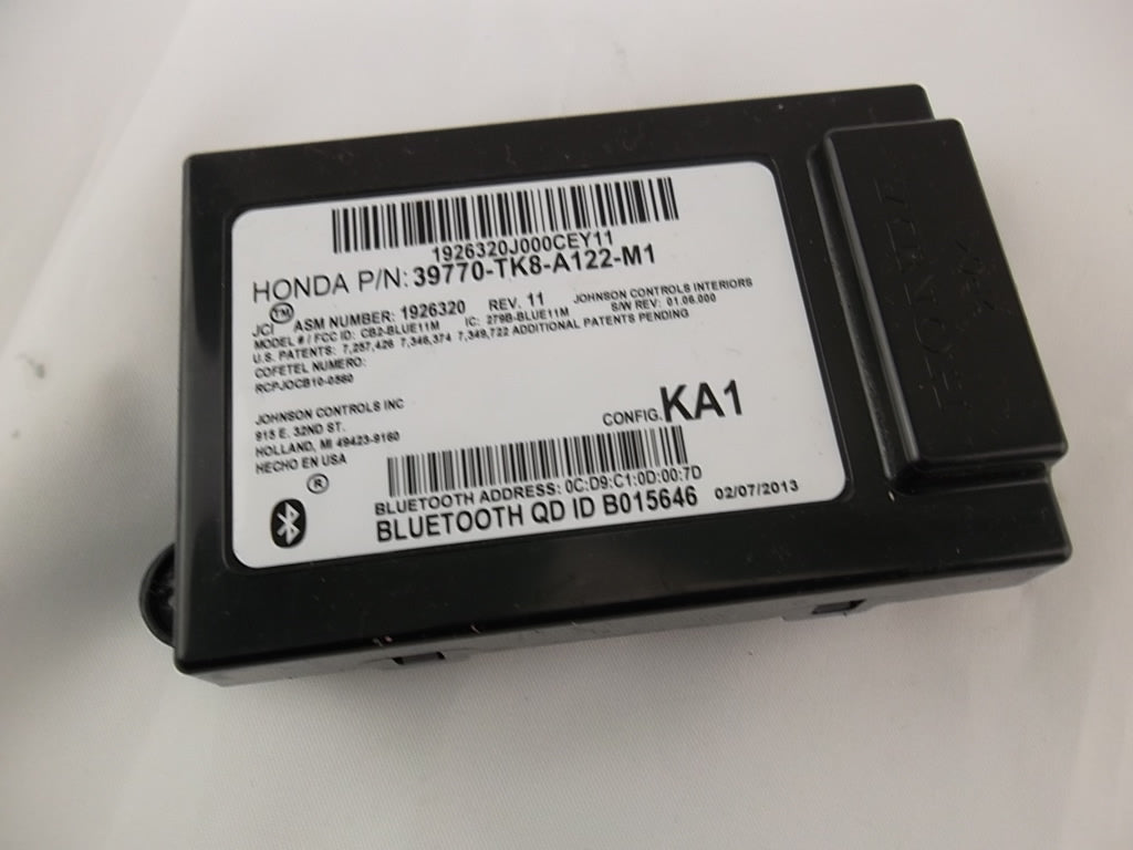 2011-2013 Honda Odyssey HFT Bluetooth Unit 39770-TK8-A12