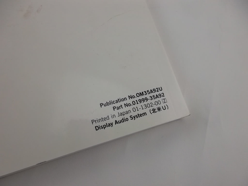 2013 Toyota Highlander Owner's Manual 01999-48A38