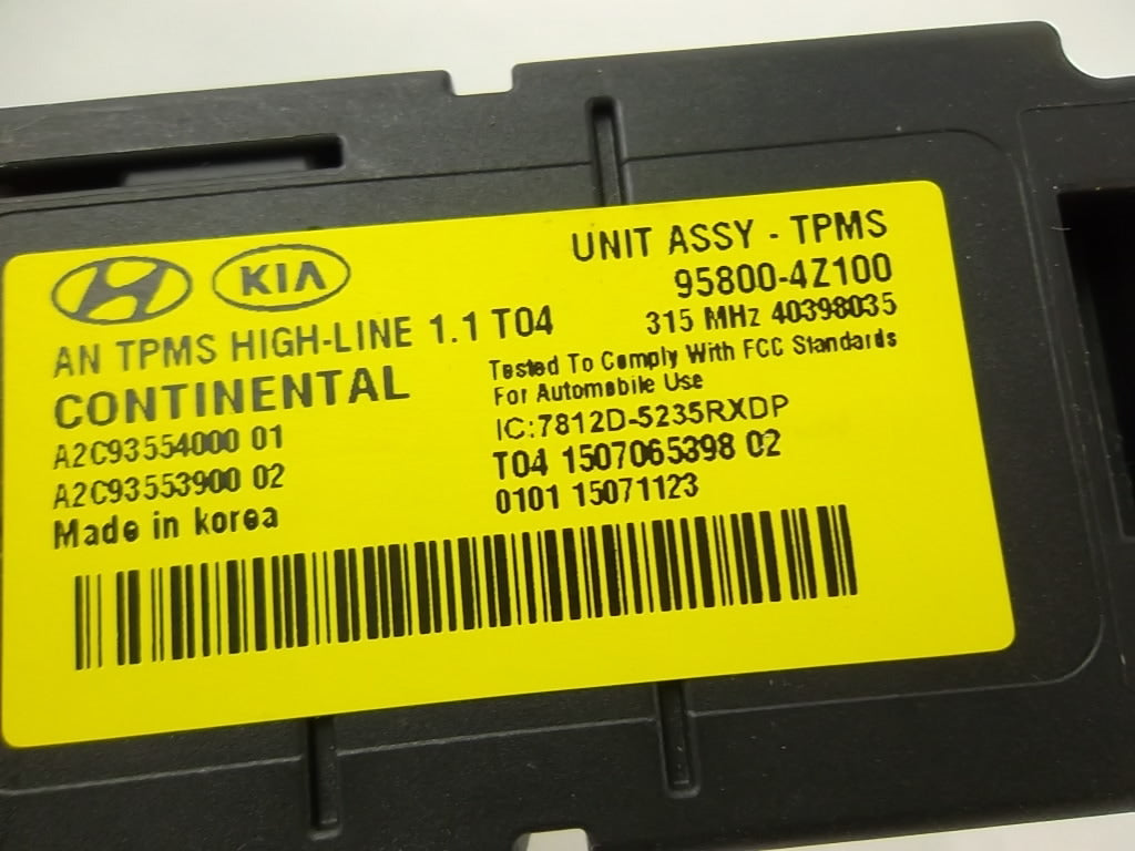 2013-2019 Hyundai Santa Fe Tire Pressure Control Module 95800-4Z100