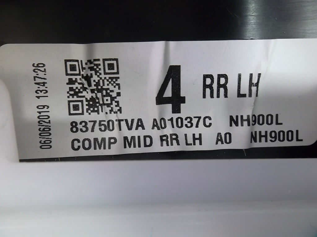 2019-2022 Honda Accord Sedan Rear Door Panel Trim Cover Driver 83750-TVA-A31