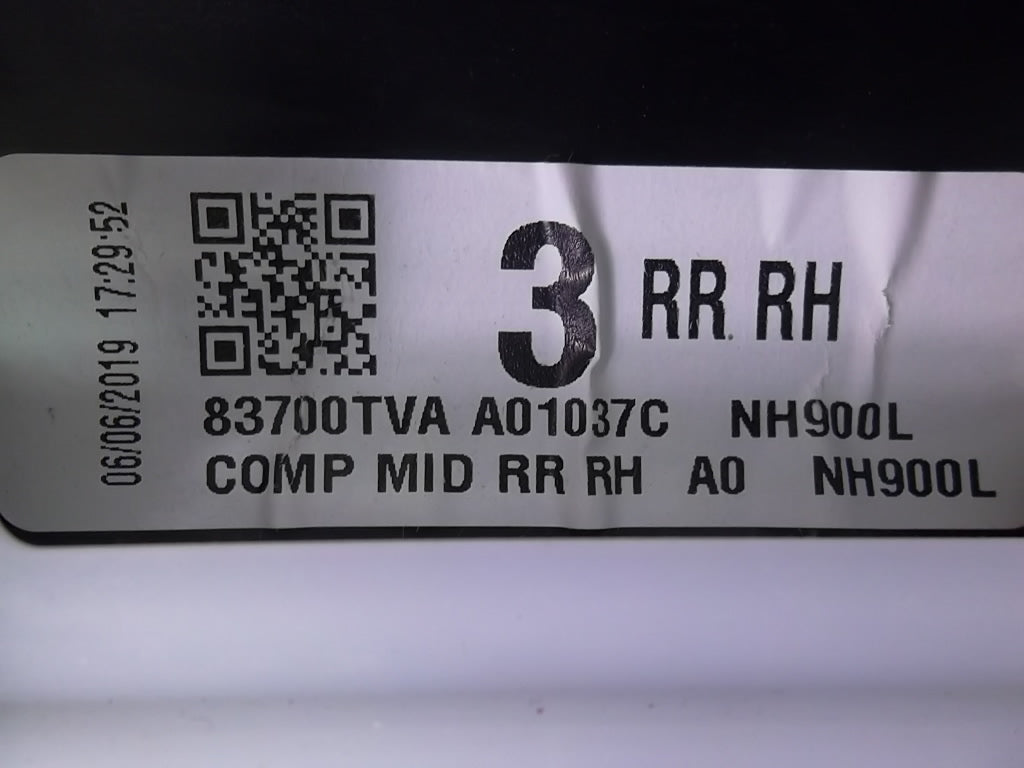 2019-2022 Honda Accord Sedan Rear Door Panel Trim Cover Passenger 83700-TVA-A31