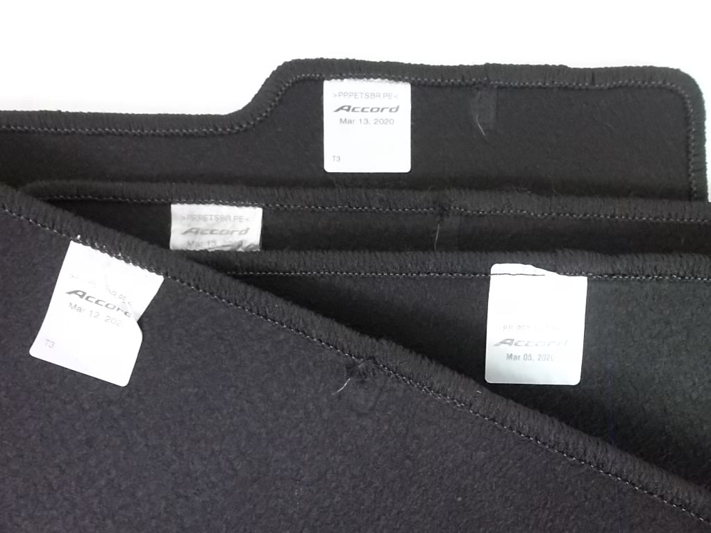 2018-2022 Honda Accord Sedan Floor Mat Set OEM 83600-TVA-A01