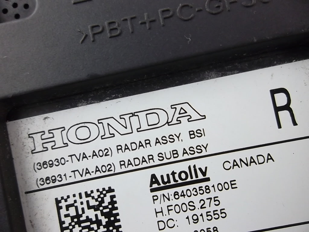 2018-2020 Honda Accord Sedan Blind Spot Radar Sensor Passenger 36931-TVA-A02