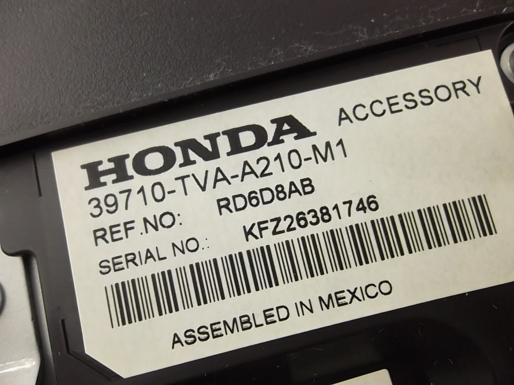2018-2019 Honda Accord Sedan Display Assembly Center Screen 8 Inch 39710-TVA-A21