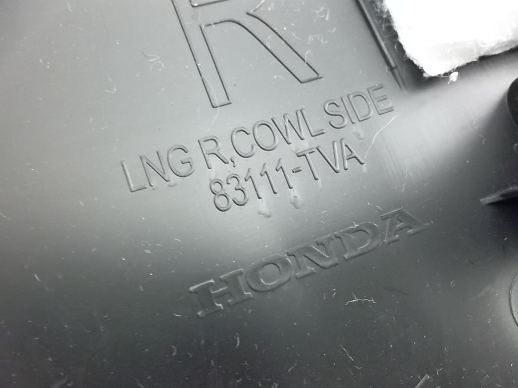 2018-2022 Honda Accord Sedan Front Passenger Kick Panel Cover Trim