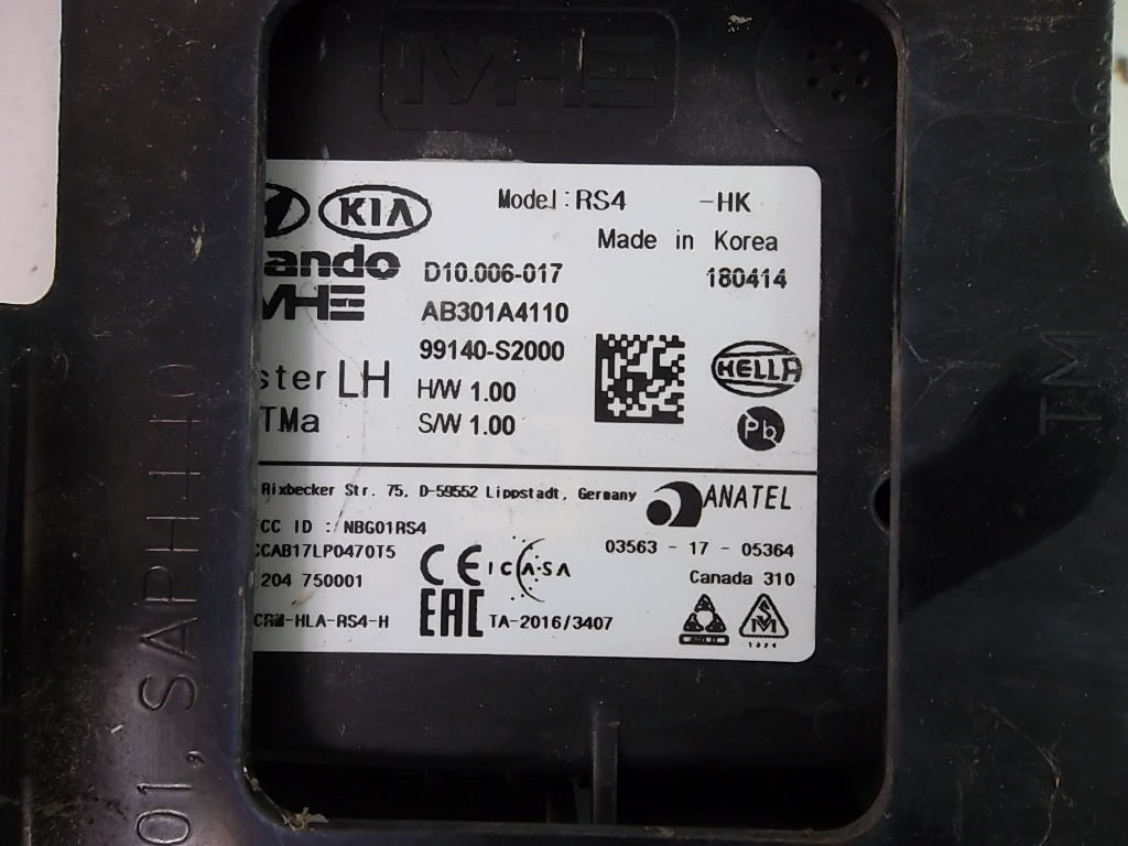 2019-2020 Hyundai Santa Fe Rear Driver Blind Spot Radar Sensor 99140-S2000