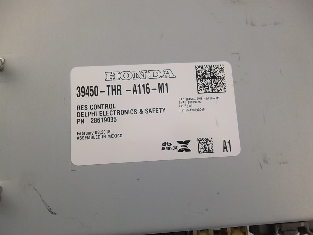 2019-2020 Honda Odyssey  RES Rear Entertainment System Control Module Unit 39450-THR-A21