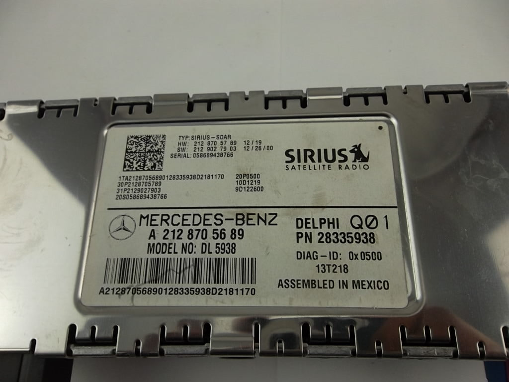 2014 Mercedes Benz GLK350 Sirius Satellite Radio Receiver module 212-870-56-89