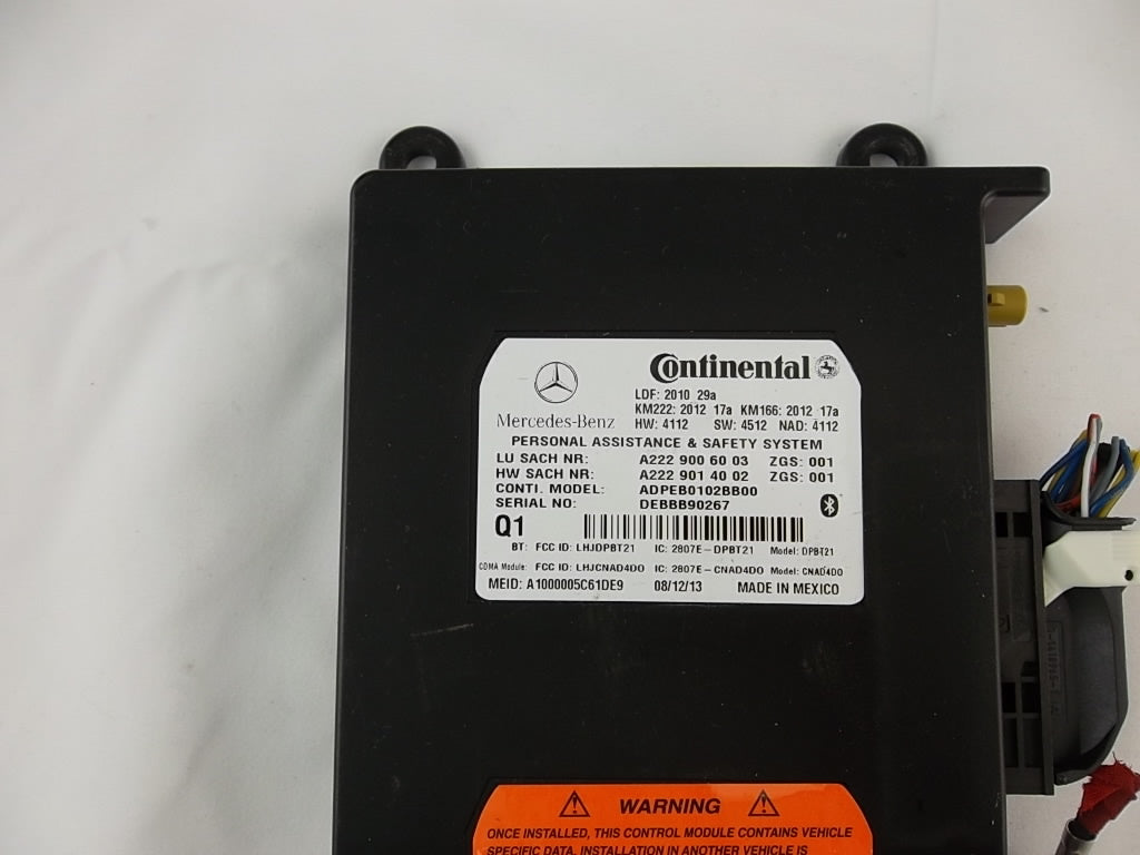 2012-2017 Mercedes Benz GLK350 Communication Control Module 222-900-60-03