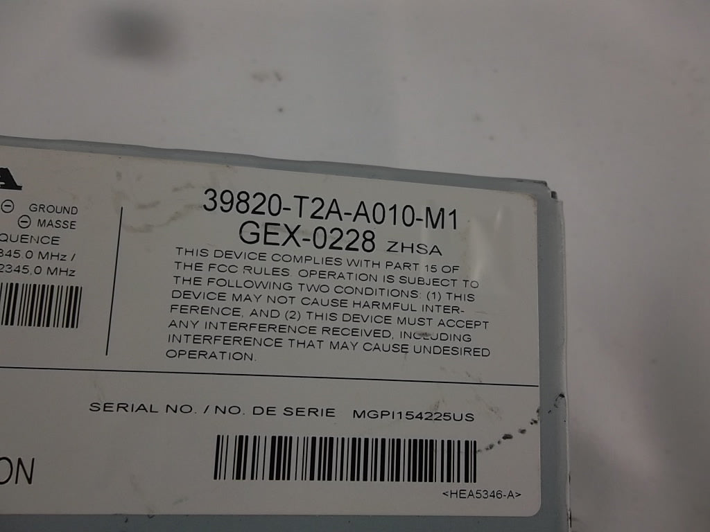 2013-Honda Accord Satellite Antenna Box XM Unit 39820-T2A-A01