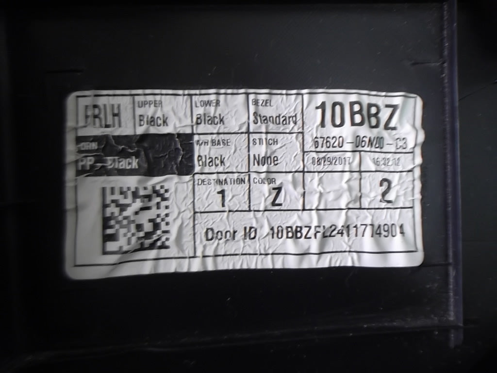 2018-2023 Toyota Camry Interior Door Trim Panel Front Driver 67620-06N00