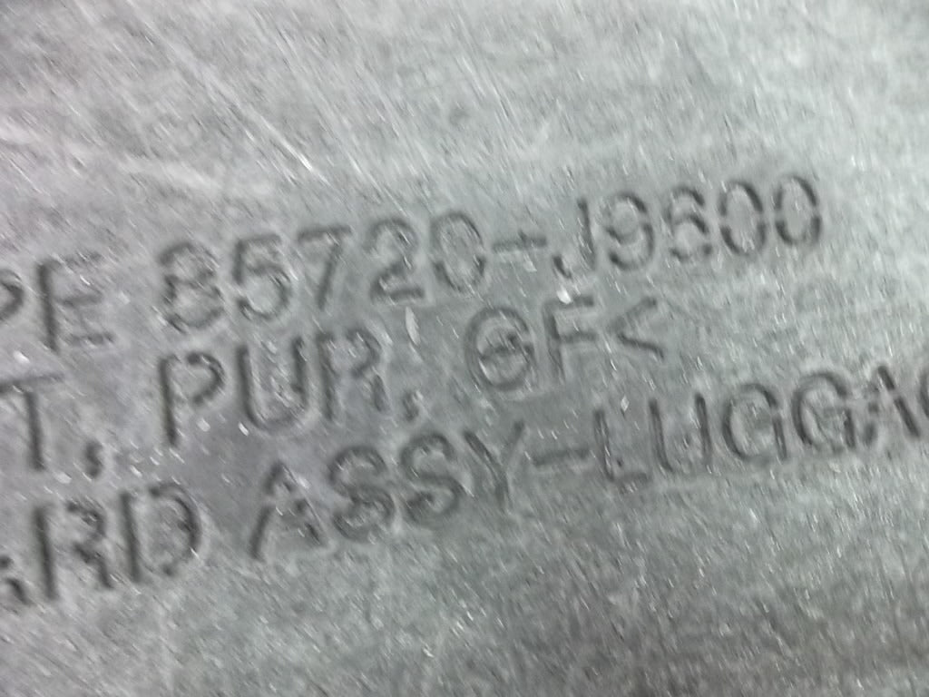 2022-2023 Hyundai Kona Trunk Floor Cover 85720-J9600