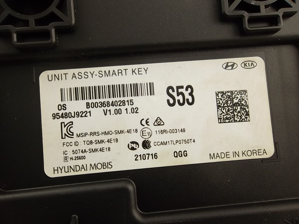 2022-2023 Hyundai Kona Smart Key Control Module 95480-J9221