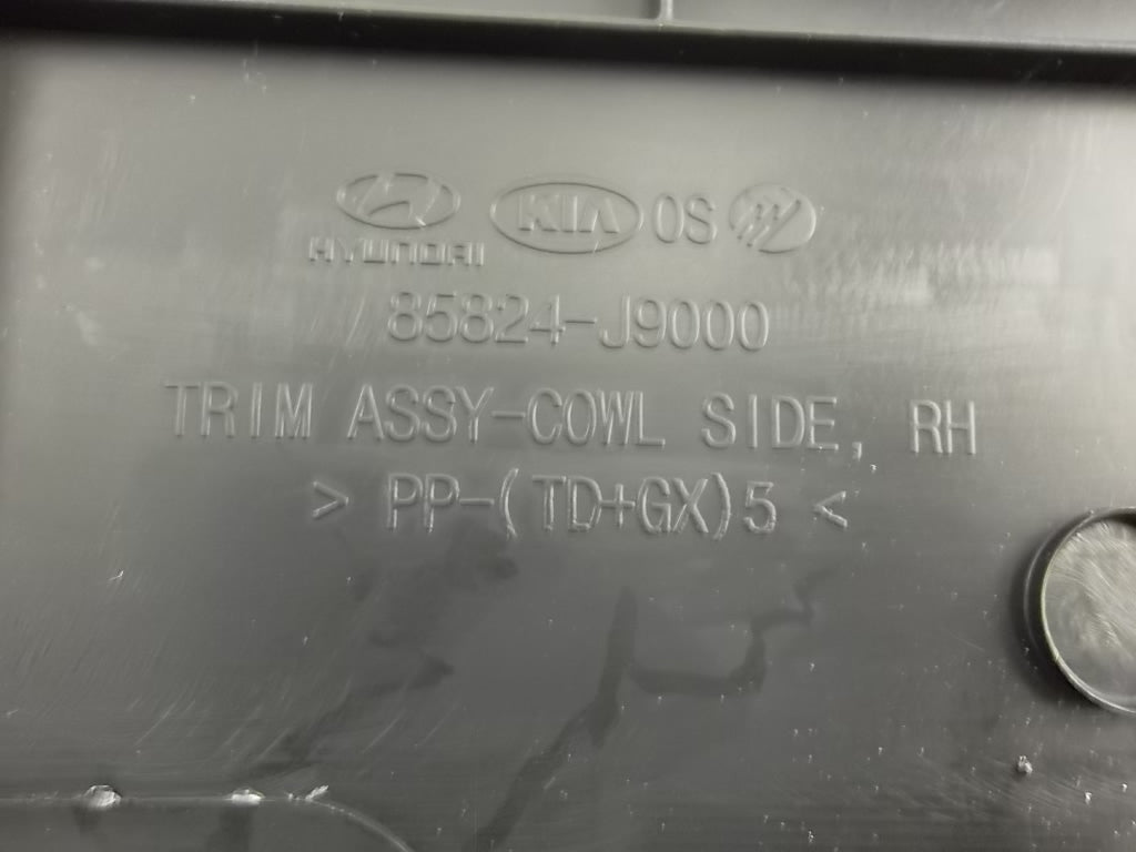 2018-2023 Hyundai Kona Kick Panel Passenger 85824-J9000