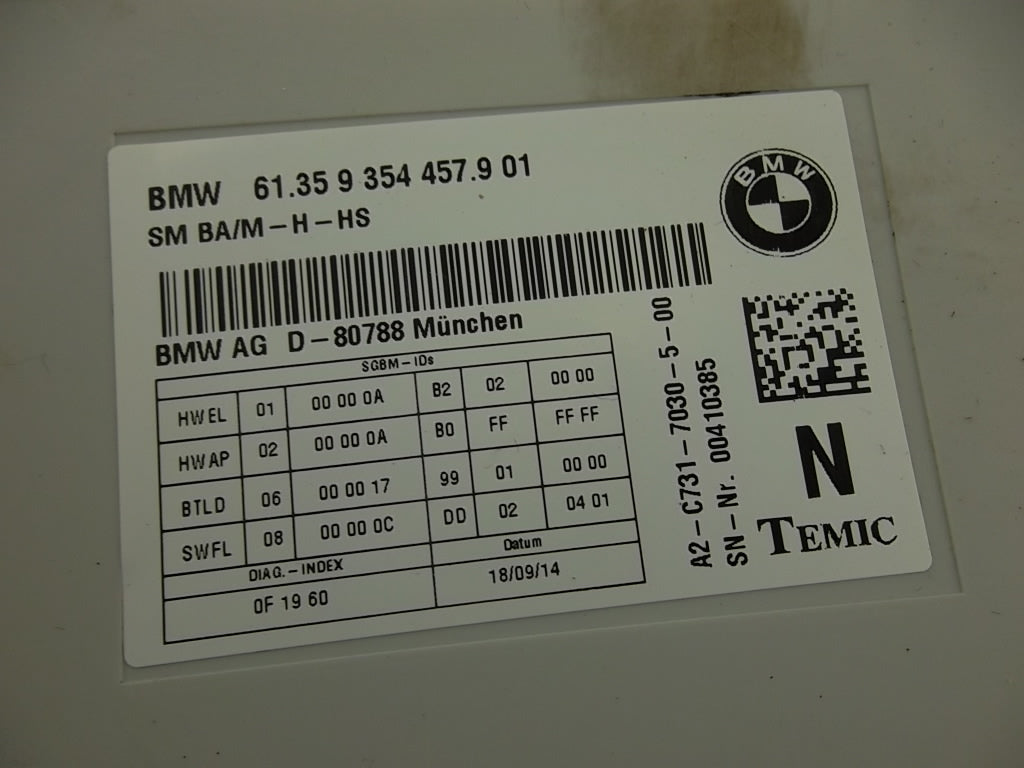 2009-2025 BMW 328i seat control module switch 61357490465