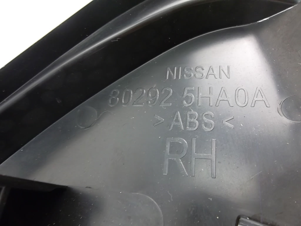 2014-2018 Nissan Rogue Door Mirror Corner Trim Cover Front Passenger 80292-5HA0A
