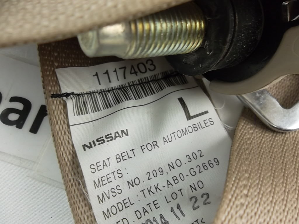 2014-2017 Nissan Rogue Seat Belt Retractor Rear Driver 88845-9TA9B