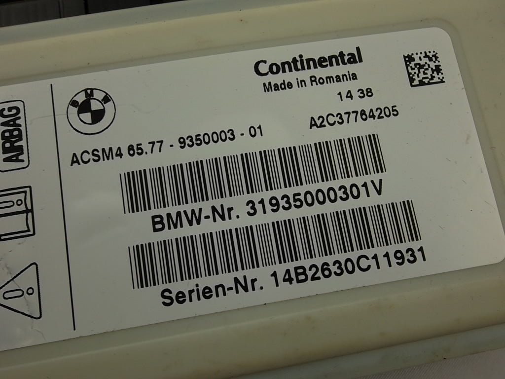 2012-2016 BMW 328i  Restraint Control Module 31935000301