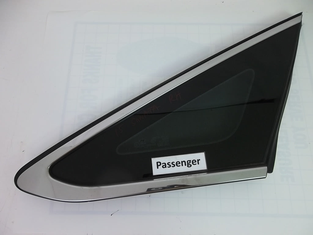 2015-2017 Hyundai Sonata Quarter Window Glass Rear Passenger 87820-C2000