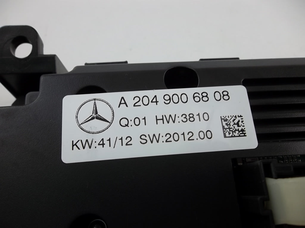 2013 Mercedes Benz C300 Climate Control Unit 204-900-68-08