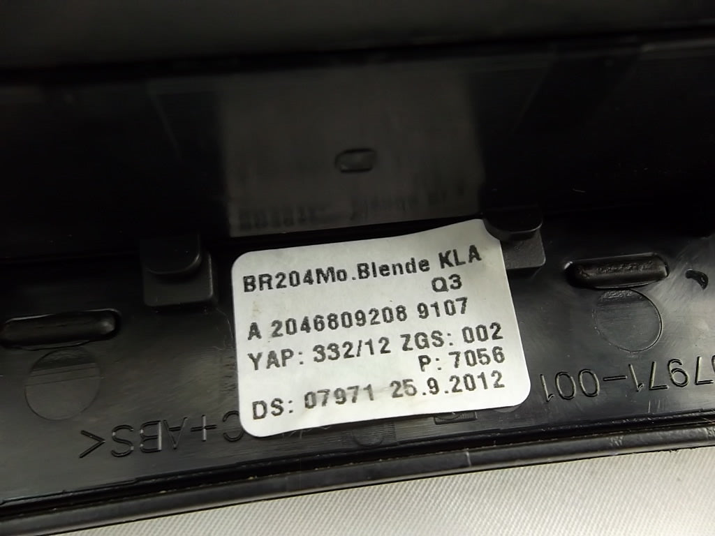 2013 Mercedes Benz C300 Climate Control Unit 204-900-68-08