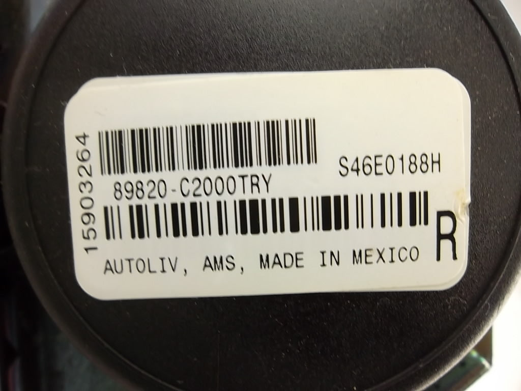 2015-2019 Hyundai Sonata Seat Belt Retractor Rear Passenger 89820-C2000