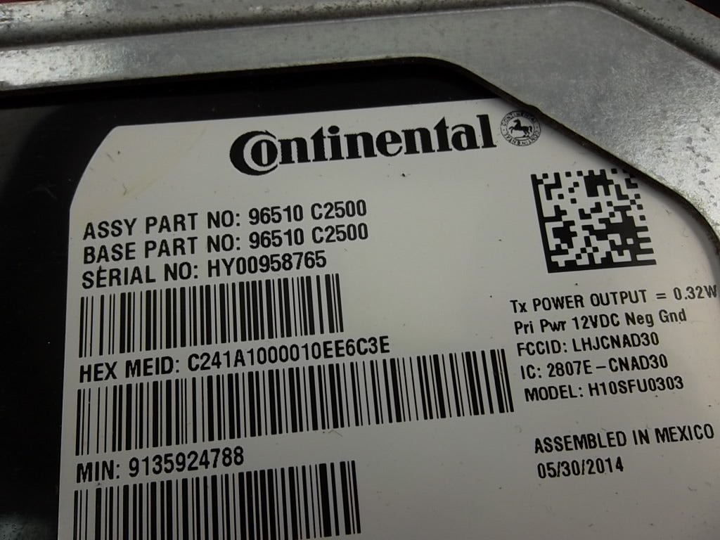 2015-2017 Hyundai Sonata Telematics Communication Control Unit 96510-C2500