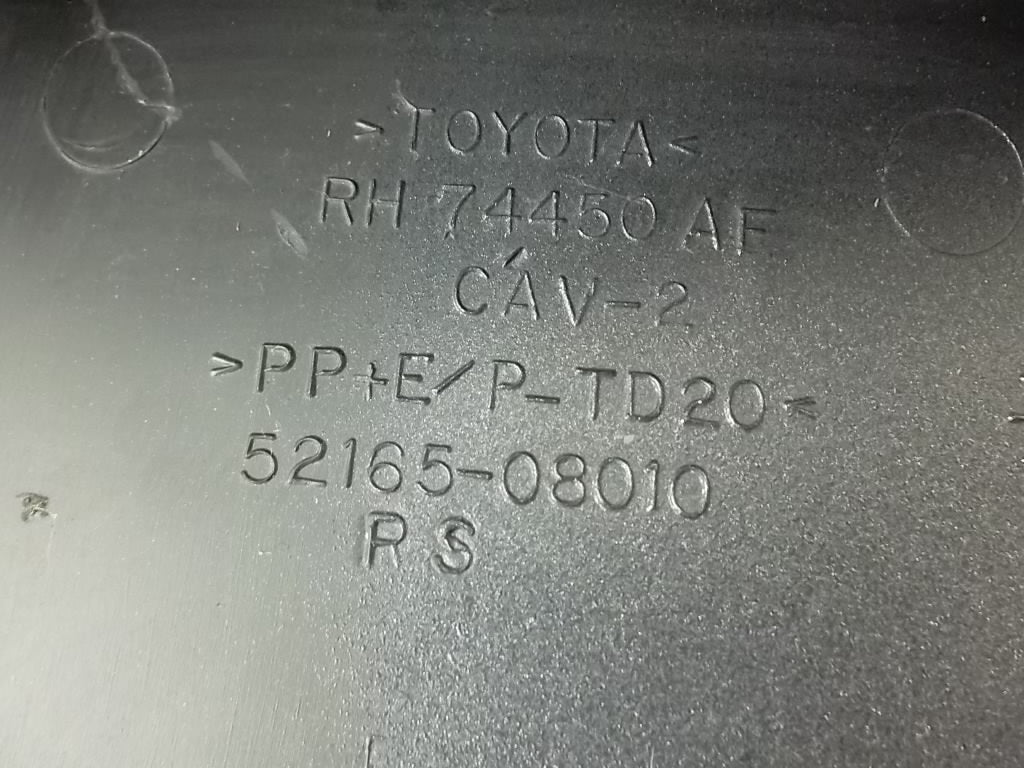 2011-2020 Toyota Sienna  Bumper Cover Up Rear Passenger 52165-08900